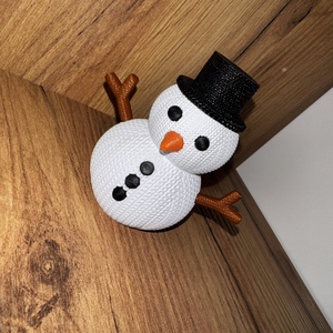 Világító Hóember Dekoráció  3D nyomtatott, kézzel összeállított téli dísz - karácsony - karácsonyi lakásdekoráció - karácsonyi manók, figurák - Meska.hu