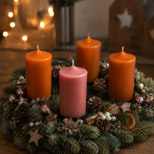 Adventi koszorús sima gyertya szilikon öntőforma � klasszikus hengergyertya készítéséhez - kellékek & szerszámok - vegyes alapanyag - szilikon öntőforma - Meska.hu