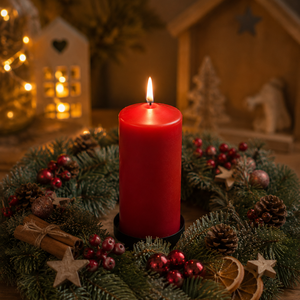Adventi koszorús sima gyertya szilikon öntőforma � klasszikus hengergyertya készítéséhez - kellékek & szerszámok - vegyes alapanyag - szilikon öntőforma - Meska.hu