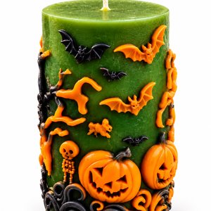 Halloween henger szilikon gyertyaöntő forma � tök, denevér mintás szilikon forma - Meska.hu