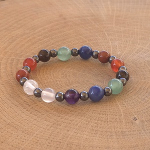 8 csakra harmonizáló programozott kristálykarkötő hematittal /8cs19, Ékszer, Karkötő, Ásványkarkötő, Ékszerkészítés, MESKA