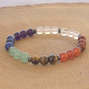 8 csakra harmonizáló programozott kristálykarkötő /8cs22, Ékszer, Karkötő, Ásványkarkötő, Ékszerkészítés, MESKA