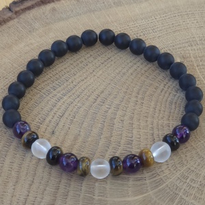 Iskolai harmonizáló programozott kristálykarkötő /i7, Ékszer, Karkötő, Ásványkarkötő, Ékszerkészítés, MESKA