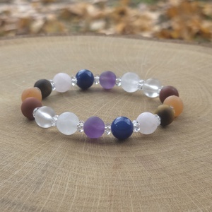 8 csakra harmonizáló programozott kristálykarkötő /8cs21, Ékszer, Karkötő, Ásványkarkötő, Ékszerkészítés, MESKA