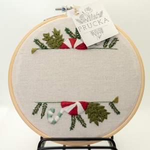 Karácsonyi mintás polaroid képkeret, Karácsony, Karácsonyi lakásdekoráció, Karácsonyi lakásdíszek, Hímzés, MESKA