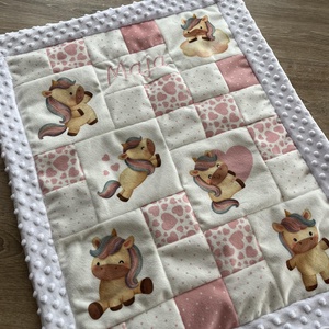 Baba és Gyermek plüss takaró (unikornisokkal) - otthon & életmód - babaszoba, gyerekszoba - Meska.hu