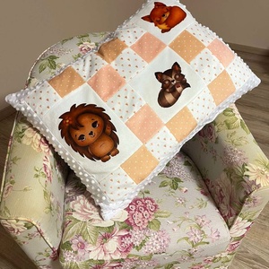 Baba és Gyermek plüss (duci) párna 60x45 cm , Otthon & Életmód, Babaszoba, gyerekszoba, Gyerek díszpárna, Hímzés, Patchwork, foltvarrás, MESKA