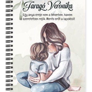 Személyre szabható - Anya és Fia mintás A5-ös füzet, Otthon & Életmód, Papír, írószer, Jegyzetfüzet & Napló, , MESKA