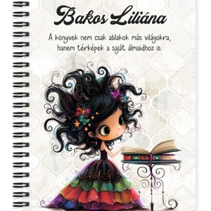 Személyre szabható - Bájos könyv hercegnő mintás A5-ös füzet, Otthon & Életmód, Papír, írószer, Jegyzetfüzet & Napló, , MESKA