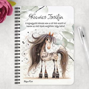 Személyre szabható - Szépséges furi lovas mintás A6-os füzet - otthon & életmód - papír, írószer - jegyzetfüzet & napló - Meska.hu