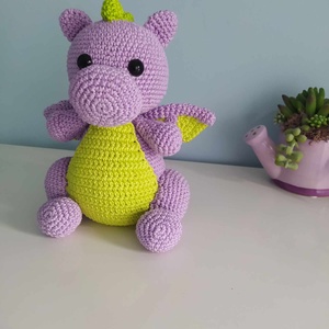 Horgolt sárkány - játék & sport - plüssállat & játékfigura - plüss sárkány - Meska.hu