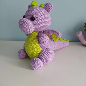 Horgolt sárkány - játék & sport - plüssállat & játékfigura - plüss sárkány - Meska.hu