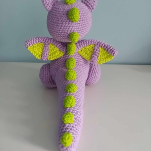 Horgolt sárkány - játék & sport - plüssállat & játékfigura - plüss sárkány - Meska.hu