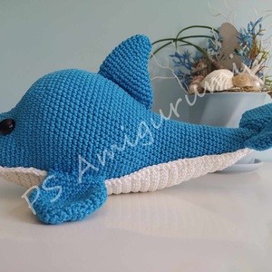 30 centis horgolt delfin - játék & sport - plüssállat & játékfigura - más figura - Meska.hu