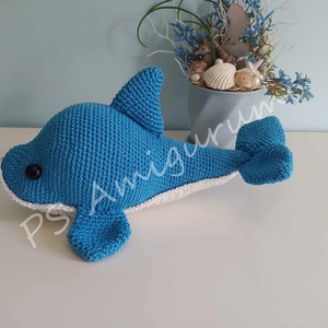 30 centis horgolt delfin - játék & sport - plüssállat & játékfigura - más figura - Meska.hu