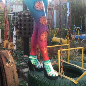 Mandalás printelt leggings, Ruha & Divat, Női ruha, Nadrág, Varrás, MESKA