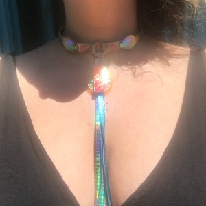 Bőr choker - ékszer - nyaklánc - medálos nyaklánc - Meska.hu
