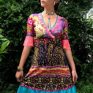 Neon gipsy fodros ruha - ruha & divat - női ruha - ruha - Meska.hu
