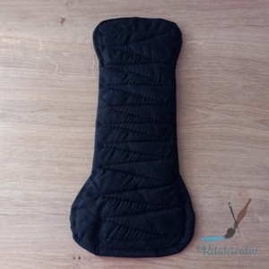 Fekete mosható betét 26cm - szépségápolás - intim higiénia - intimbetét - Meska.hu