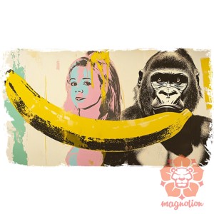 Gorilla és banán v3 - ruha & divat - férfi ruha - férfi pulóver - Meska.hu