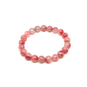 Thulit kvarccal golyó karkötő 9-10mm, Ékszer, Karkötő, Ásványkarkötő, , MESKA