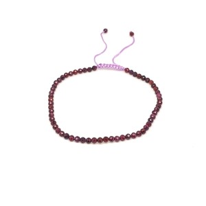 Fazettált gránát golyós ásvány karkötő csúszócsomóval 4�5mm, Ékszer, Karkötő, Ásványkarkötő, , MESKA
