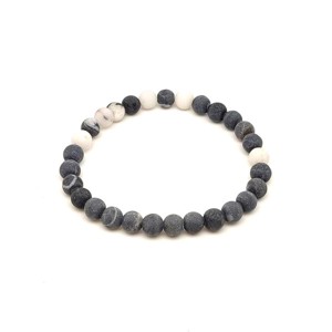 Jáspis zebra matt ásvány karkötő golyós 6mm, Ékszer, Karkötő, Ásványkarkötő, , MESKA