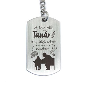 Legjobb tanár acél medálos kulcstartó, Táska & Tok, Kulcstartó & Táskadísz, Kulcstartó, , MESKA
