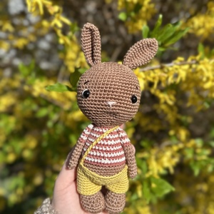 Pumpkin, a pocakos nyuszi, Játék & Sport, Plüssállat & Játékfigura, Nyuszi, Horgolás, MESKA