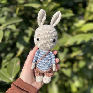 Pumpkin, a pocakos nyuszi, Játék & Sport, Plüssállat & Játékfigura, Nyuszi, Horgolás, MESKA