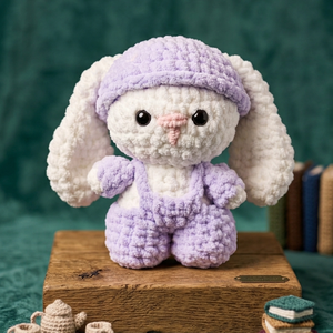 ? Kézzel horgolt lila nyuszi � puha amigurumi plüss, Egyedi ajándék, Játék & Sport, Plüssállat & Játékfigura, Nyuszi, Horgolás, Varrás, MESKA