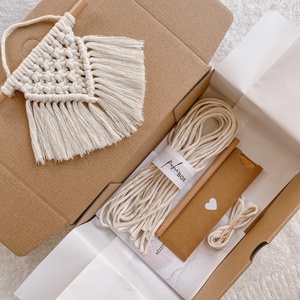 puhiBox mini makramé falidísz készítő DIY csomag, DIY (Csináld magad), Egységcsomag, Csomózás, MESKA