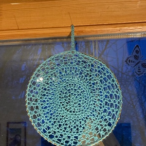 Horgolt kék mandala, Otthon & Életmód, Dekoráció, Spiritualitás, Mandala, Horgolás, MESKA