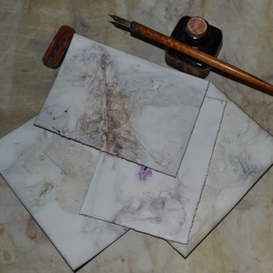 Eco print technikával készült képeslap, üdvözlőlap - otthon & életmód - papír, írószer - ajándékozás kellékei - képeslap, üdvözlőlap - Meska.hu