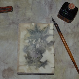 Eco print jegyzetfüzet, notebook, napló - otthon & életmód - papír, írószer - jegyzetfüzet & napló - Meska.hu