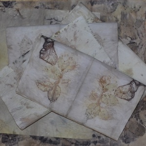 ecoprint technikával készített papír - otthon & életmód - dekoráció - kép & falikép - kép & falikép - Meska.hu
