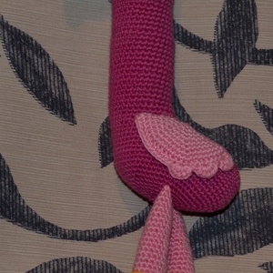 Flamingó amigurumi technikával, 34 cm - játék & sport - plüssállat & játékfigura - más figura - Meska.hu