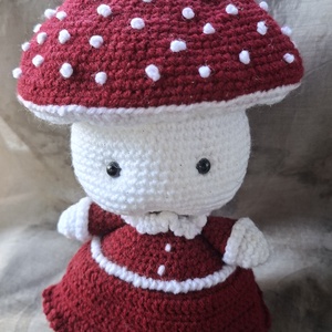  Gomba lány amigurumi technikával - játék & sport - plüssállat & játékfigura - plüss mesefigurák - Meska.hu