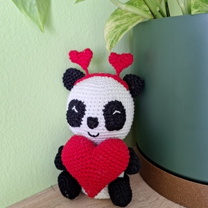 Horgolt panda, Játék & Sport, Plüssállat & Játékfigura, Más figura, Horgolás, MESKA