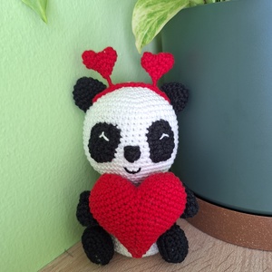 Horgolt panda - játék & sport - plüssállat & játékfigura - más figura - Meska.hu