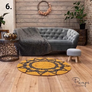 Horgolt mandala szőnyeg - otthon & életmód - lakástextil - szőnyeg - horgolt szőnyeg - Meska.hu