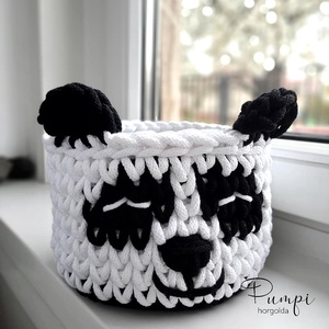 Panda tároló - otthon & életmód - tárolás & rendszerezés - tárolókosár - Meska.hu