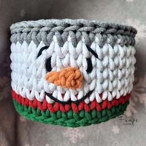 Hóember kosár - karácsony - karácsonyi lakásdekoráció - ünnepi asztaldekoráció - Meska.hu Hóember kosár - karácsony - karácsonyi lakásdekoráció - ünnepi asztaldekoráció - Meska.hu