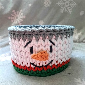 Hóember kosár - karácsony - karácsonyi lakásdekoráció - ünnepi asztaldekoráció - Meska.hu Hóember kosár - karácsony - karácsonyi lakásdekoráció - ünnepi asztaldekoráció - Meska.hu