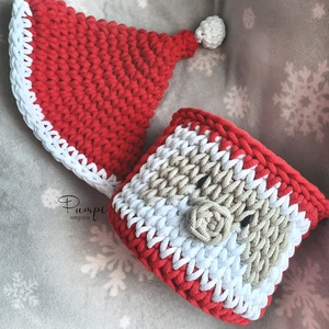 Mikulás kosár - karácsony - mikulás - mikulás beltéri dekoráció - Meska.hu Mikulás kosár - karácsony - mikulás - mikulás beltéri dekoráció - Meska.hu