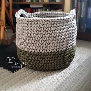Óriás horgolt kosár - Meska.hu