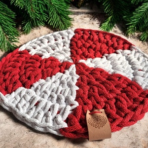 Karácsonyi horgolt edényalátét, Otthon & Életmód, Konyhafelszerelés, tálalás, Sütés, főzés, Edényalátét, Horgolás, MESKA