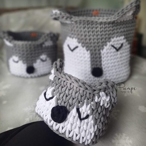 Rókás tároló - otthon & életmód - tárolás & rendszerezés - tárolókosár - Meska.hu