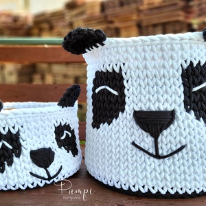 Panda tároló - otthon & életmód - tárolás & rendszerezés - tárolókosár - Meska.hu