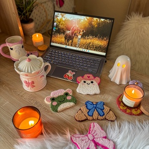 Hímzett poháralátét, Kék cowboy szellem - otthon & életmód - dekoráció - dísztárgy - Meska.hu